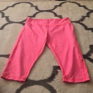 Bright orange/pink workout capris